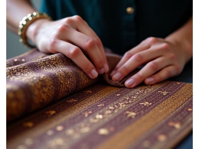 Kain tenun tradisional di tangan desainer Adibusana.
